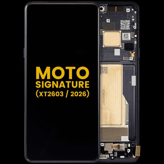 Display OLED completo con Frame per Motorola Moto Signature (XT2603/ 2026) (Refurbished) (Carbon)