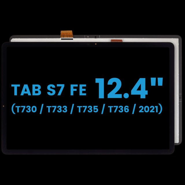 Display LCD completo senza Frame per Samsung Galaxy Tab S7 FE 12.4"(T730 / T733 / T735 / T736) (2021) (Aftermarket) (Nero)