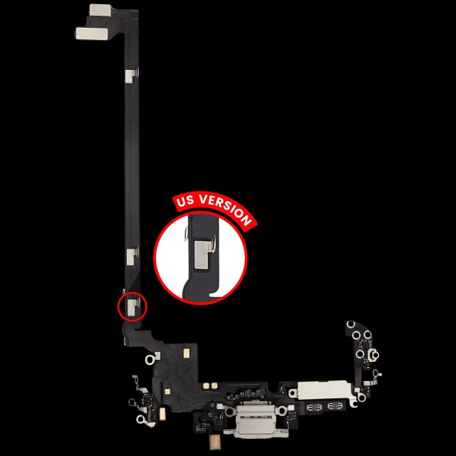 Flat connettore di ricarica per iPhone 17 Pro max (Aftermarket Plus) (US Version) (Argento)