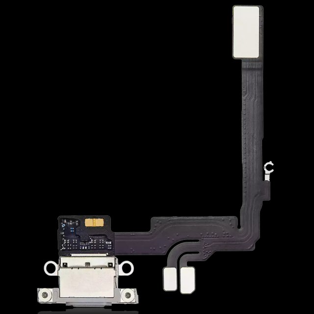Flat connettore di ricarica con scheda per iPhone 16 Pro (Service Pack) (Titanio bianco)