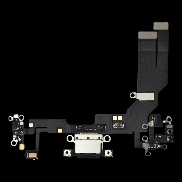 Flat connettore di ricarica con scheda per iPhone 16e (Service Pack) (Nero)