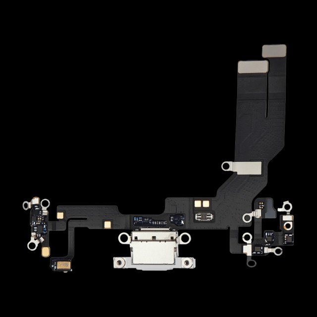 Flat connettore di ricarica con scheda per iPhone 16e (Service Pack) (Bianco)