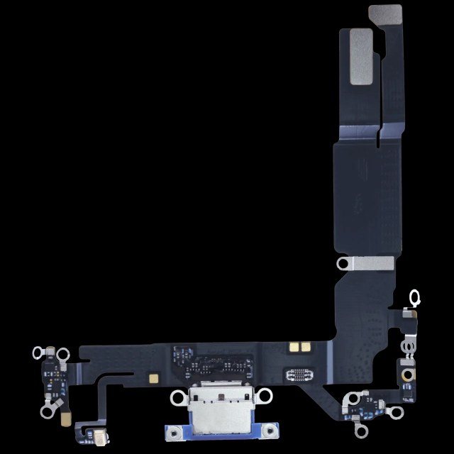 Flat connettore di ricarica con scheda per iPhone 16 (EU / UK / CA) (Service Pack) (Blu oltremare)