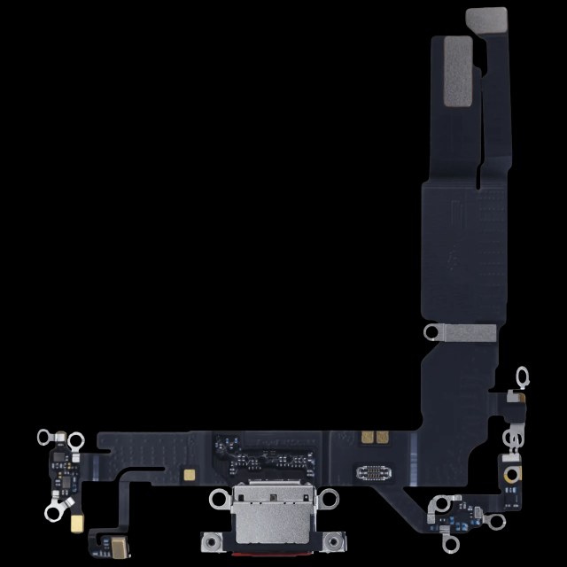 Gruppo connettore di ricarica per iPhone 16 (mmWave) (Service Pack) (Nero)