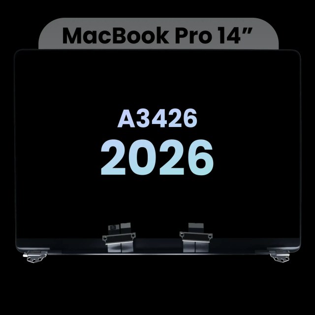 Display LCD completo per MacBook Pro 14" A3426 (2026) (Service Pack) (Nero siderale)
