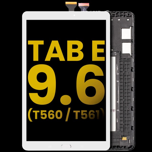 Display LCD completo con Frame per Samsung Galaxy Tab E 9.6" (T560 / T561 / T567) (2015) (Refurbished) (Bianco)