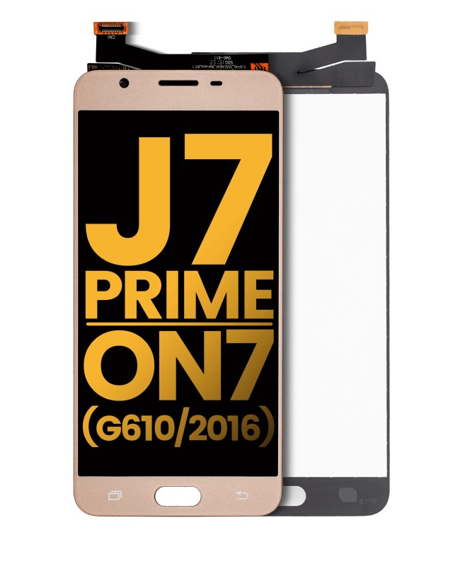 Display LCD completo senza Frame per Samsung Galaxy J7 Prime / On7 (G610 / 2016) (Refurbished) (Oro)