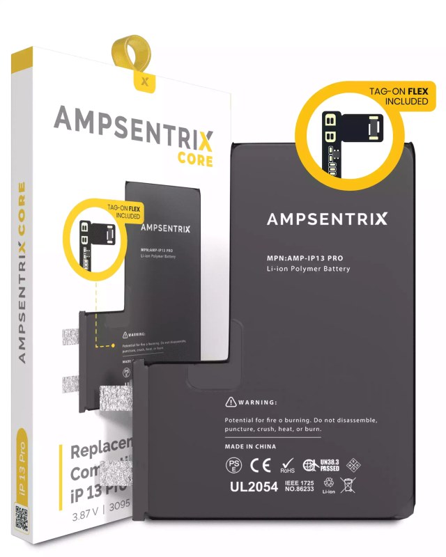 Replacement Battery Core with Universal Tag-On Flex per iPhone 13 Pro (Spot Welding RequiRosso)