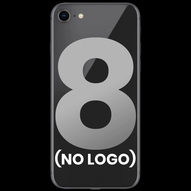 Back Cover Glass With Back Camera Lens per iPhone 8 (No Logo) (Space Gray)