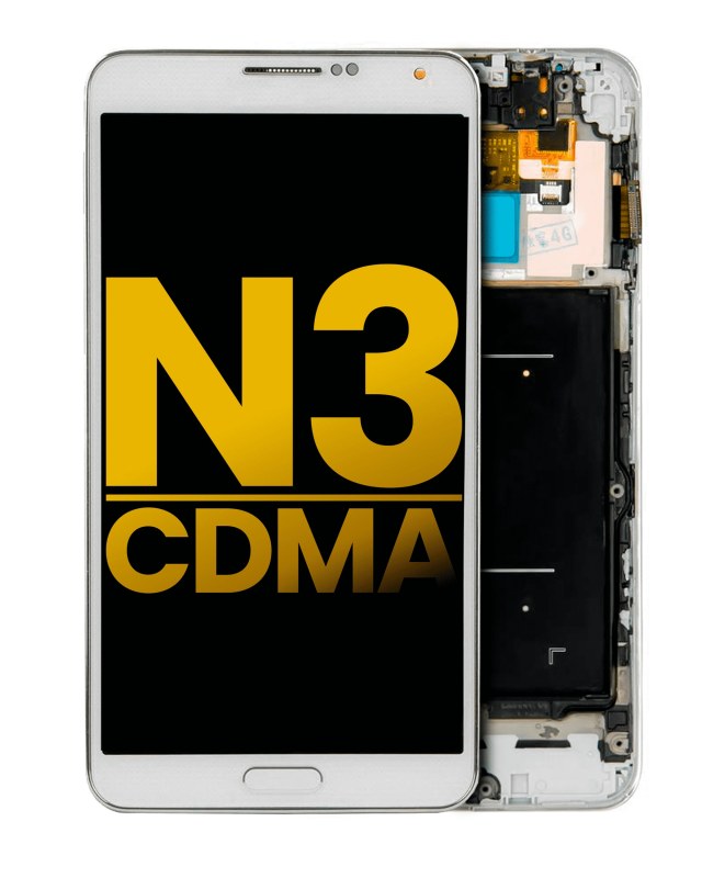 Display OLED completo con Frame per Samsung Galaxy Note 3 (Refurbished) (Verizon / Sprint) (Bianco)