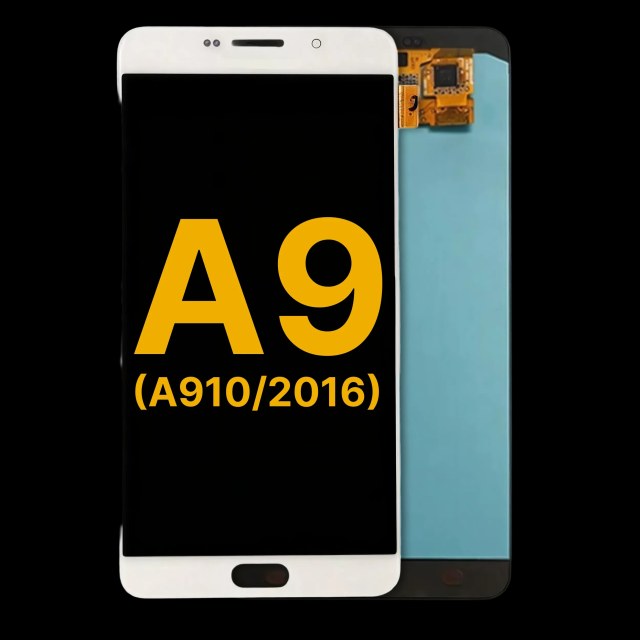 Display OLED completo senza Frame per Samsung Galaxy A9 (A910 / 2016) (Refurbished: Cosmetic Grade: New) (Bianco)