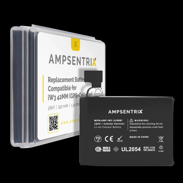 Batteria di ricambio per Watch Series 3 (42MM) (GPS + Cellular Version) (AmpSentrix Pro)
