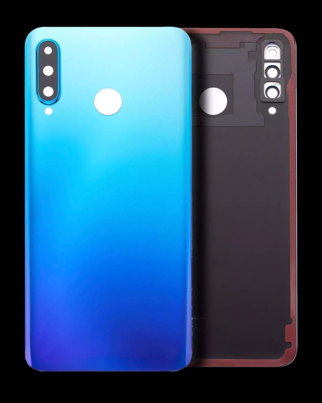 Back cover Glass With Camera Lens For Huawei P30 Lite / Nova 4E (4GB RAM / Without Logo) (Peacock Blu)