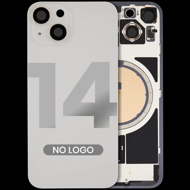 Back Glass w/ MagSafe Magnet per iPhone 14 (Starlight) (No Logo)
