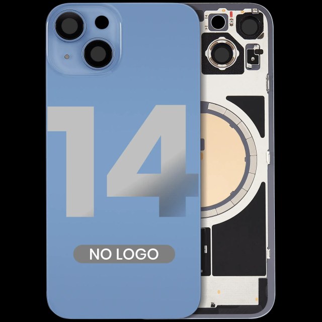 Back Glass w/ MagSafe Magnet per iPhone 14 (Blu) (No Logo)