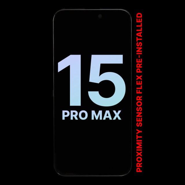 Display OLED completo con Sensore prossimità flat Pre-Installed per iPhone 15 Pro Max (Service Pack)
