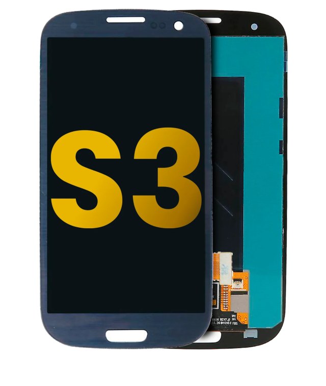 Display LCD completo senza Frame per Samsung Galaxy S3 (Refurbished) (Blu)