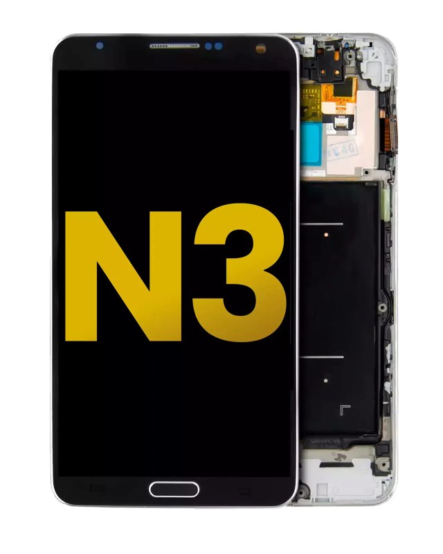 Display OLED completo con Frame per Samsung Galaxy Note 3 (Refurbished) (Verizon / Sprint) (Nero)
