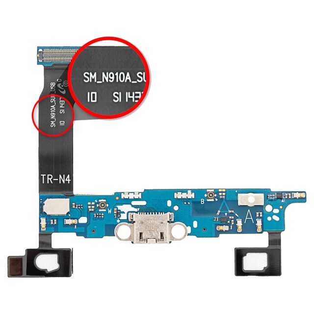 Flat connettore di ricarica per Samsung Galaxy Note 4 (N910A) (AT e T)
