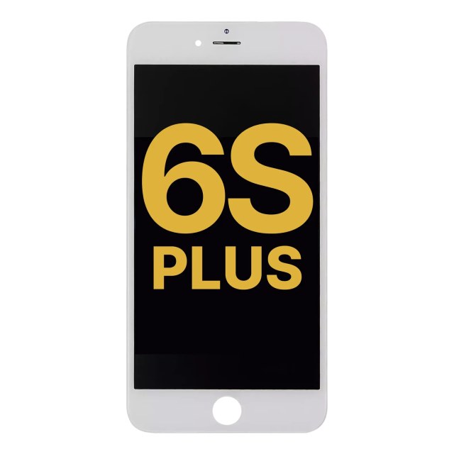 Display LCD completo con Steel Plate per iPhone 6S Plus (Refurbished) (Bianco)