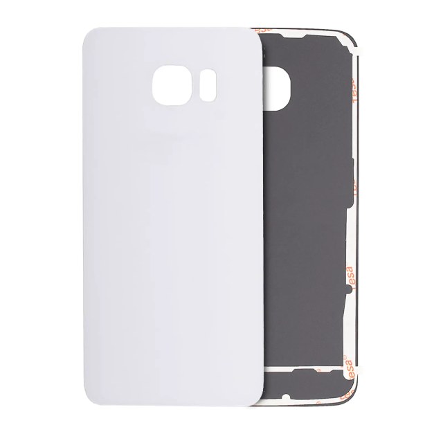 vetro cover posteriore per Samsung Galaxy S6 Edge (No Logo) (Bianco)