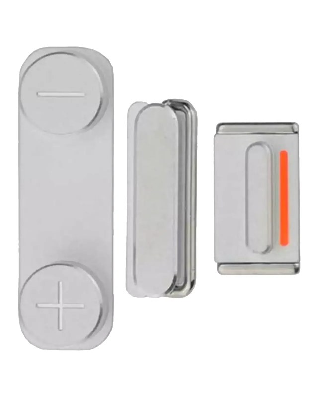 Hard Buttons Set (Accensione / Volume / Motore vibrazione) per iPhone 5S / SE (2016) (Argento)