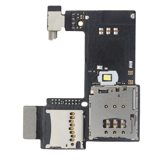 Sim Card Reader flat con scheda per Motorola Moto G2 (XT1068 / 2014) (Single Sim)