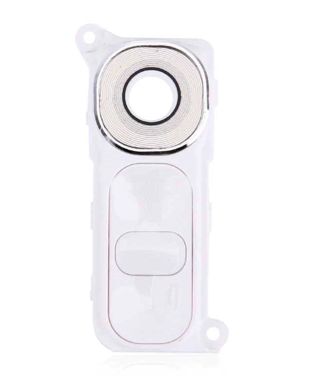 Lente fotocamera posteriore con Tasto accensione/volumes per LG G4 (Bianco)