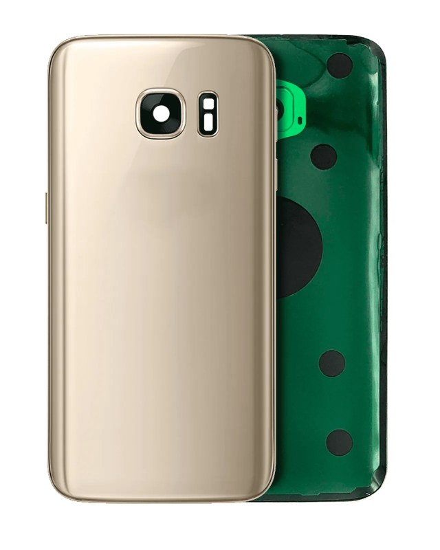 vetro cover posteriore con Vetro fotocamera per Samsung Galaxy S7 (No Logo) (Oro platino)