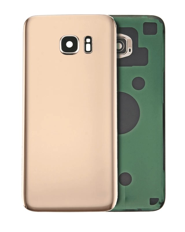vetro cover posteriore con Vetro fotocamera per Samsung Galaxy S7 (No Logo) Edge (Oro)