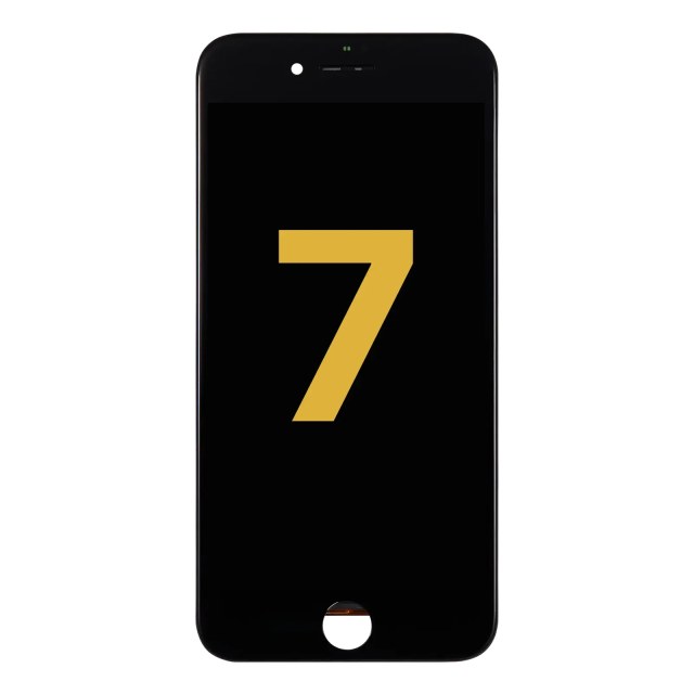 Display LCD completo con Steel Plate per iPhone 7 (Refurbished) (Nero)