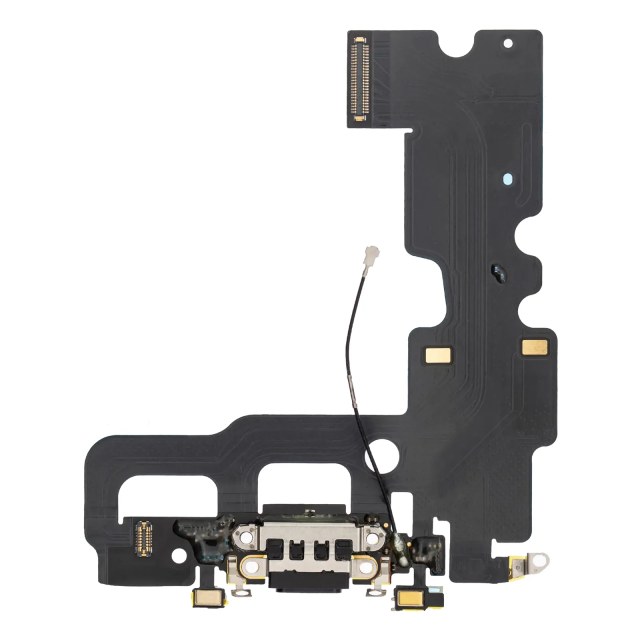 Flat connettore di ricarica per iPhone 7 (Premium) (Jet / Matte Nero)