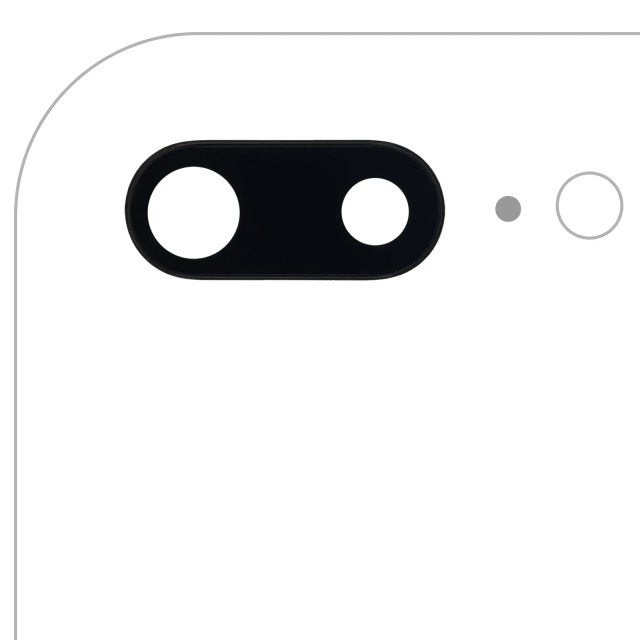 Lente fotocamera posteriore con staffa e Cornice per iPhone 7 Plus (Aftermarket Plus) (10 pezzi)