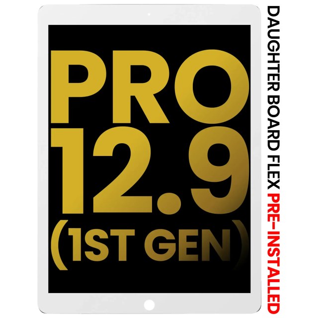 Display LCD completo con Touch screen e Daughter Scheda flat Pre-Installed per iPad Pro 12.9" 1st Gen (2015) (Refurbished) (Bianco)