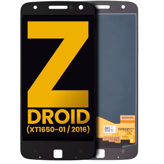 Display LCD completo senza Frame per Motorola Moto Z / Moto Z Droid (XT1650-01 / 2016) (Refurbished) (Nero)