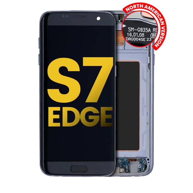 Display OLED completo con Frame per Samsung Galaxy S7 Edge G935A (North American Version) (Refurbished) (Nero Onyx)