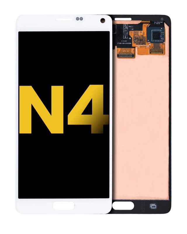 Display OLED completo senza Frame per Samsung Galaxy Note 4 (Refurbished) (Bianco)