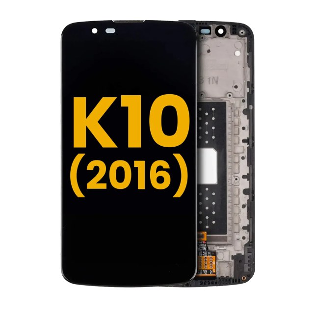 Display LCD completo con Frame per LG K10 (2016) (Refurbished) (Nero)