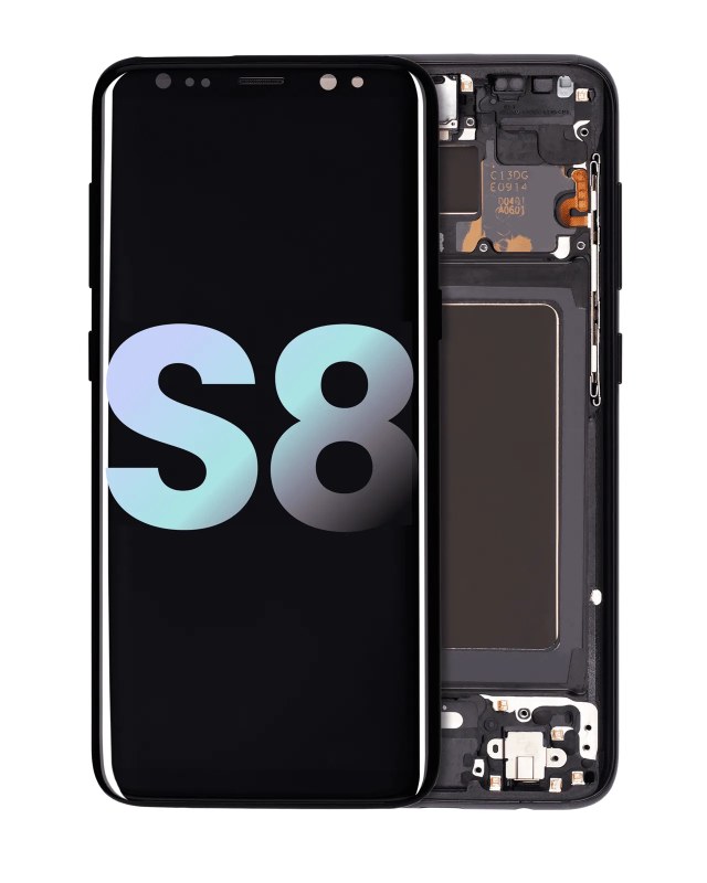 Display OLED completo con Frame per Samsung Galaxy S8 (Service Pack) (Mezzanotte Nero)