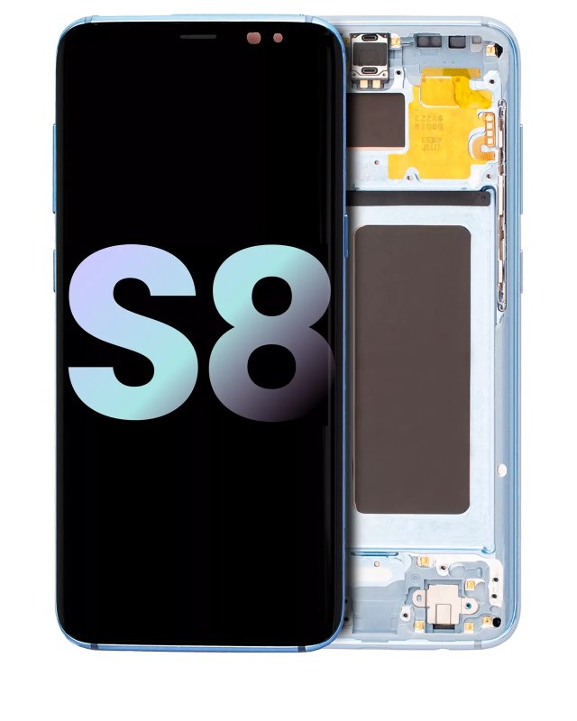 Display OLED completo con Frame per Samsung Galaxy S8 (Service Pack) (Coral Blu)