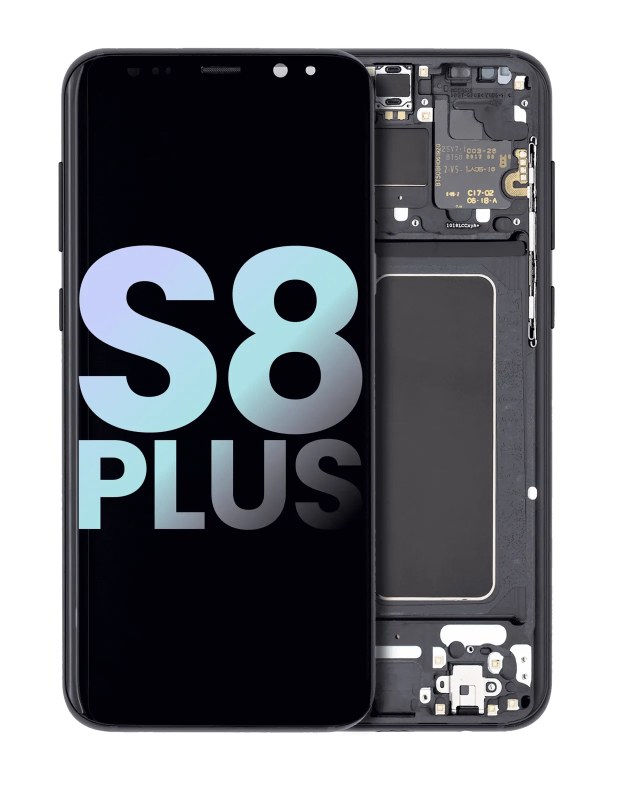 Display OLED completo con Frame per Samsung Galaxy S8 Plus (Service Pack) (Mezzanotte Nero)