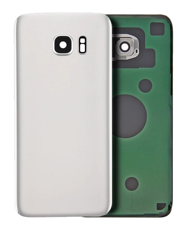 vetro cover posteriore con Vetro fotocamera per Samsung Galaxy S7 (No Logo) (Bianco)