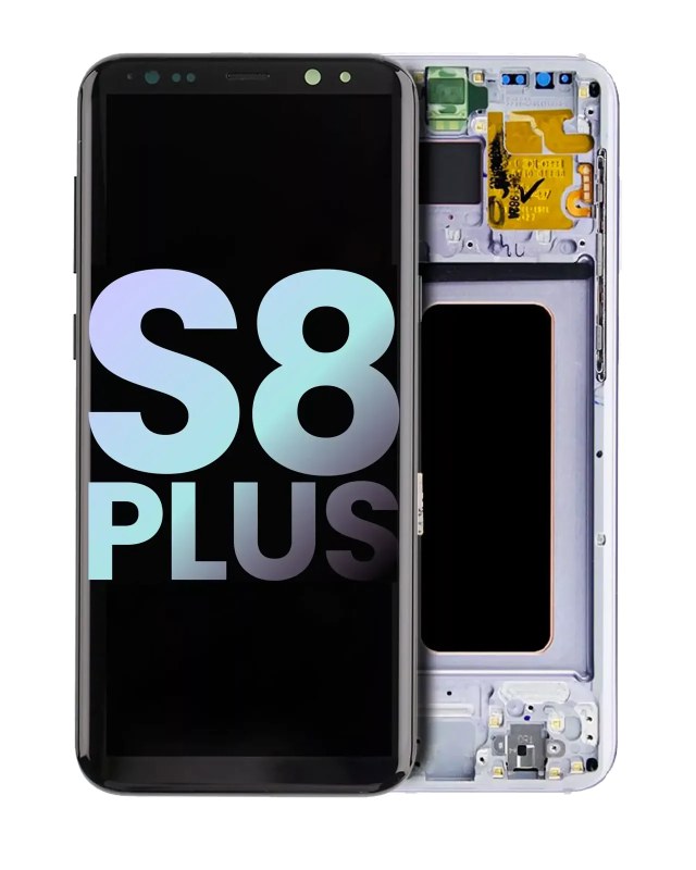 Display OLED completo con Frame per Samsung Galaxy S8 Plus (Service Pack) (Grigio / Violet)