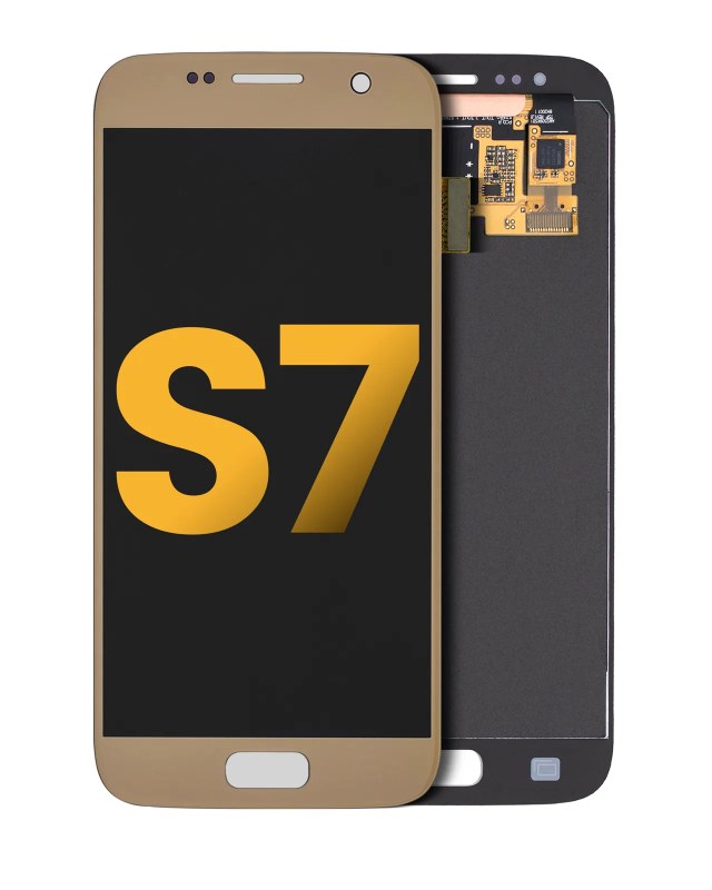 Display OLED completo senza Frame per Samsung Galaxy S7 (Refurbished) (Oro platino)