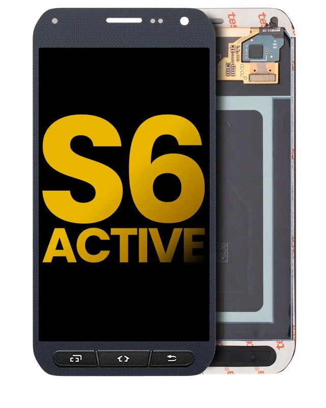 Display OLED completo senza Frame per Samsung Galaxy S6 Active (Refurbished) (Blu)