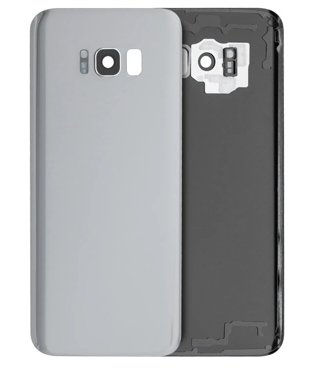 vetro cover posteriore con Vetro fotocamera per Samsung Galaxy S8 Plus (No Logo) (Arctic Argento)