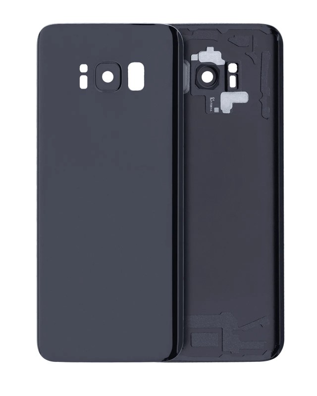 vetro cover posteriore con Vetro fotocamera per Samsung Galaxy S8 (No Logo) (Mezzanotte Nero)