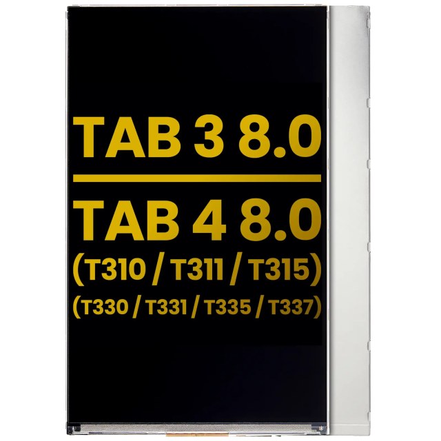 LCD Only per Samsung Galaxy Tab 3 8.0" / Tab 4 8.0" (T310 / T311 / T315) / (T330 / T331 / T335 / T337) (Refurbished)