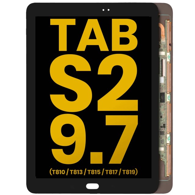Display OLED completo senza Frame per Samsung Galaxy Tab S2 9.7" (T810 / T813 / T815 / T817 / T819) (2015) (Refurbished) (Nero)