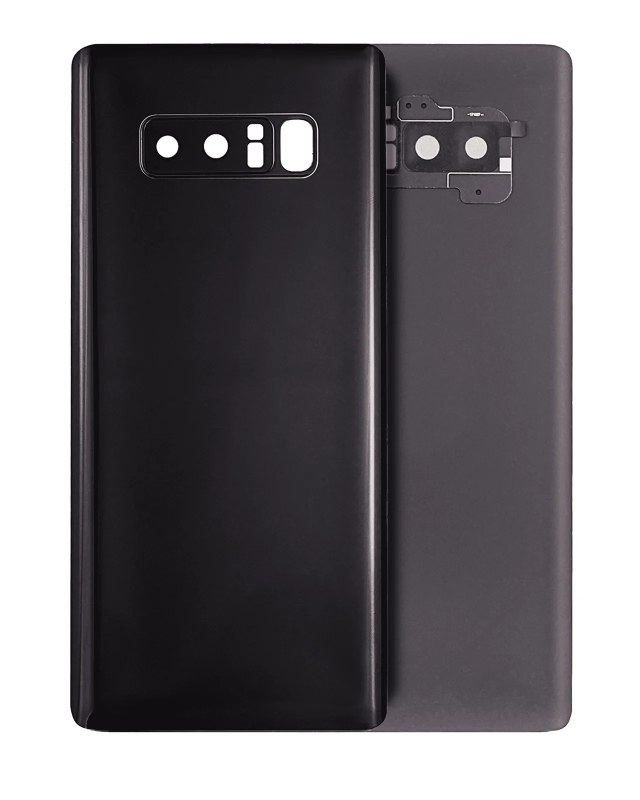 vetro cover posteriore con Vetro fotocamera per Samsung Galaxy Note 8 (No Logo) (Mezzanotte Nero)
